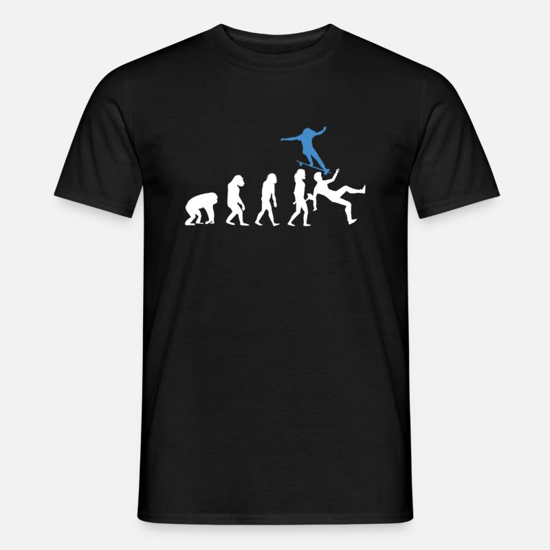 Skateboarder Evolution Skateboard Skateboarding - T-shirt homme - noir