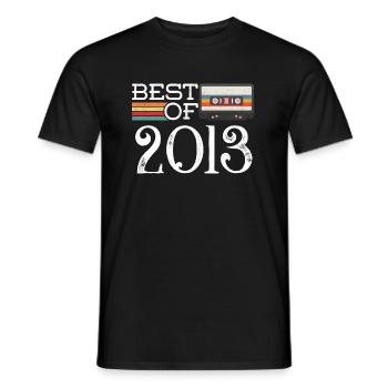 2013 Vintage 7. Geburtstag Jubiläumsgeschenk - Männer T-Shirt - Schwarz - Vorne - AI Model Male 178 light (178cm)