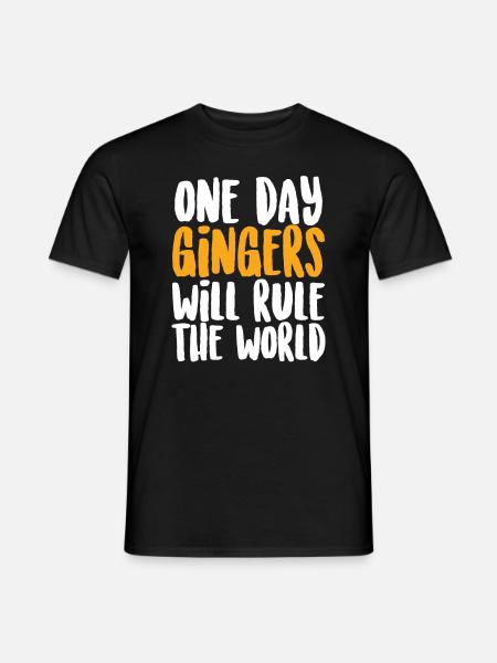 Gingers Will Rule The World Redhead Red Hair Gift - Men's T-Shirt - black