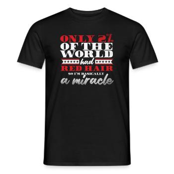 Red Hair Redhead Miracle Redheads Gingembre Cadeau - T-shirt homme - noir - Devant - AI Model Male 178 light (178cm)