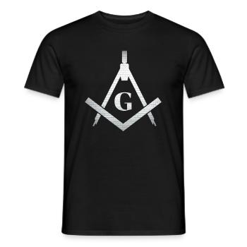 Cadeau de pyramide de conspiration maçonnique de symbole Illuminati - T-shirt homme - noir - Devant - AI Model Male 178 light (178cm)