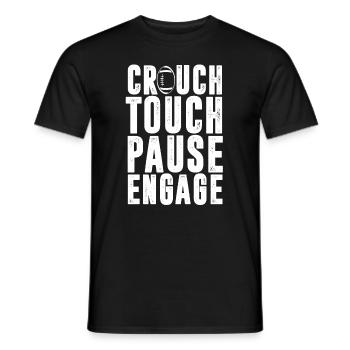 Crouch Touch Pause Engage Cadeau d'équipe de joueur de rugby - T-shirt homme - noir - Devant - AI Model Male 178 light (178cm)