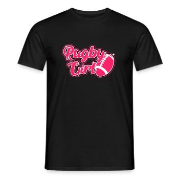 Rugby Girl Rugby Team Joueur de rugby cadeau féminin - T-shirt homme - noir - Devant - AI Model Male 178 light (178cm)