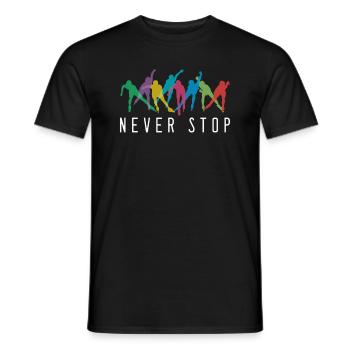 Ne jamais arrêter rollerblading roller en ligne - T-shirt homme - noir - Devant - AI Model Male 178 light (178cm)