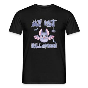 My First 1st Halloween Baby Bat Spooky Pumpkin - Men's T-Shirt - black - Front - AI Model Male 178 light (178cm)
