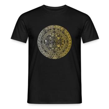 Calendrier Maya Aztec Culture Civilisation Inca - T-shirt homme - noir - Devant - AI Model Male 178 light (178cm)