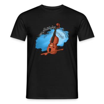 Cadeau d'instrument d'orchestre de musique de violoniste de violon - T-shirt homme - noir - Devant - AI Model Male 178 light (178cm)