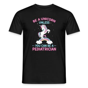 Cadeau de docteur en médecine infirmière pédiatre licorne - T-shirt homme - noir - Devant - AI Model Male 178 light (178cm)