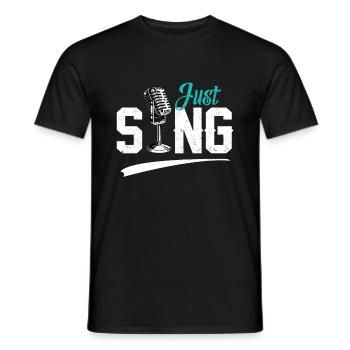 Just Sing Choir Singer Musician Singing Music Gift - T-shirt homme - noir - Devant - AI Model Male 178 light (178cm)