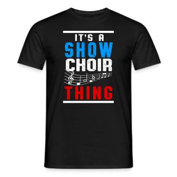 Show Choir Chorus Choral Music Conductor Clef Gift - Men's T-Shirt - black - Front - AI Model Male 178 light (178cm)