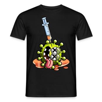 I'm vaccinated. - Men's T-Shirt - black - Front - AI Model Male 178 light (178cm)