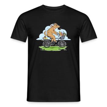 Hund Fahrrad Fahrrad Fahrrad Mountainbike Mountainbike Geschenk - Männer T-Shirt - Schwarz - Vorne - AI Model Male 178 light (178cm)