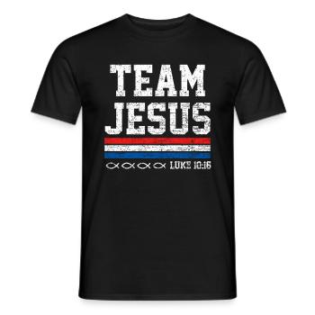 Équipe Jésus-Christ Dieu Religion Prière Foi Don - T-shirt homme - noir - Devant - AI Model Male 178 light (178cm)