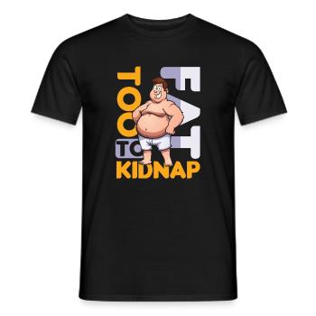 À la graisse pour kidnapper la nourriture de plaisanterie de poids excessif cadeau drôle - T-shirt homme - noir - Devant - AI Model Male 178 light (178cm)