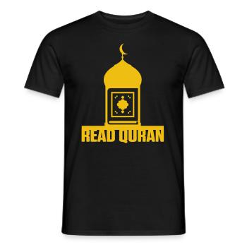 Lire Mosquée coranique Islam Musulman Allah Religion Cadeau - T-shirt homme - noir - Devant - AI Model Male 178 light (178cm)