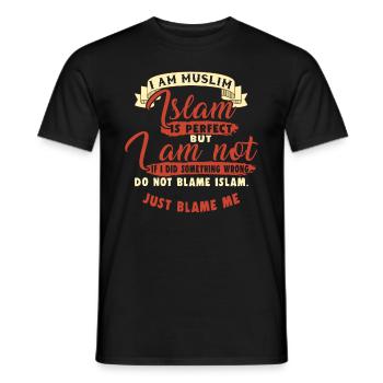 Islam ist perfekte muslimische Allah Moschee Koran Geschenk - Männer T-Shirt - Schwarz - Vorne - AI Model Male 178 light (178cm)