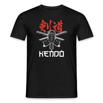 Kendo Bogu Shinai Katana Japan Samurai Ninja Gift - Men's T-Shirt - black - Front - AI Model Male 178 light (178cm)