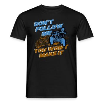 Ne me suivez pas ATV Quad Offroad Motorsport Cadeau - T-shirt homme - noir - Devant - AI Model Male 178 light (178cm)