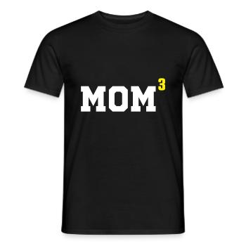 Mutter von drei Kindern MütterGeschenk - Männer T-Shirt - Schwarz - Vorne - AI Model Male 178 light (178cm)