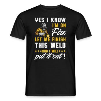 Je suis en feu Soudeur soudure soudage métal fer cadeau - T-shirt homme - noir - Devant - AI Model Male 178 light (178cm)