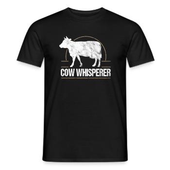 Livestock Farmer Cow Farming Dairy Cow Whisperer - Men's T-Shirt - black - Front - AI Model Male 178 light (178cm)
