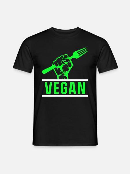 Vegetarisch Veganismus Tierrechte Veggie - Männer T-Shirt - Schwarz