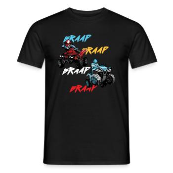 Braap ATV Quad Offroad Extreme Sport Motor Cadeau - T-shirt homme - noir - Devant - AI Model Male 178 light (178cm)