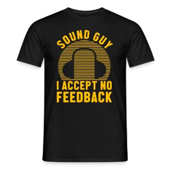 Ingénieur du son Musique Sound Guy Profession Cadeau - T-shirt homme - noir - Devant - AI Model Male 178 light (178cm)