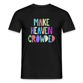 Faites le ciel surpeuplé Jésus-Christ cadeau catholique - T-shirt homme - noir - Devant - AI Model Male 178 light (178cm)