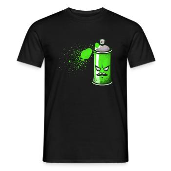 Cool Graffiti Artist Street Typography Drawing - Men's T-Shirt - black - Front - AI Model Male 178 light (178cm)