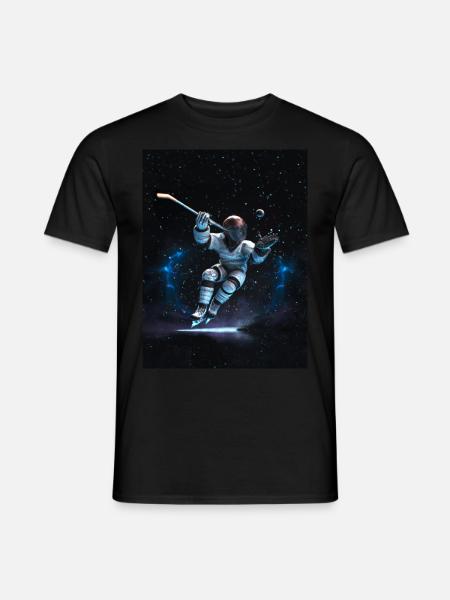 Ice Hockey Space Power - Men's T-Shirt - black