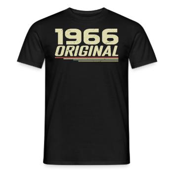 Born in 1966 Vintage 1966 Retro Birthday 1966 - Men's T-Shirt - black - Front - AI Model Male 178 light (178cm)