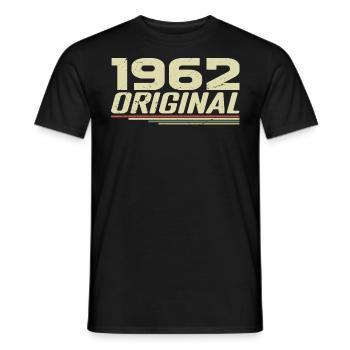 Né en 1962 Vintage 1962 Anniversaire Rétro 1962 - T-shirt homme - noir - Devant - AI Model Male 178 light (178cm)