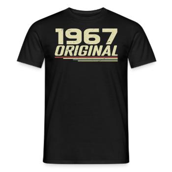 Né en 1967 Vintage 1967 Anniversaire Rétro 1967 - T-shirt homme - noir - Devant - AI Model Male 178 light (178cm)
