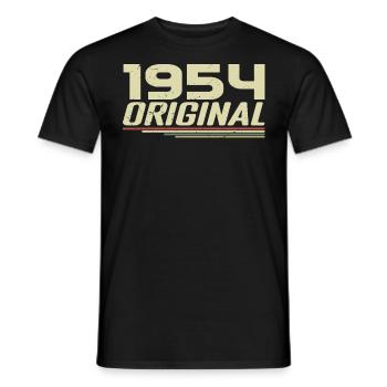Born in 1954 Vintage 1954 Retro Birthday 1954 - Men's T-Shirt - black - Front - AI Model Male 178 light (178cm)