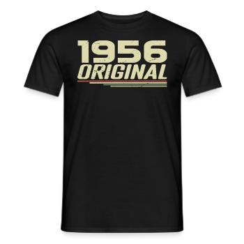Né en 1956 Vintage 1956 Anniversaire Rétro 1956 - T-shirt homme - noir - Devant - AI Model Male 178 light (178cm)