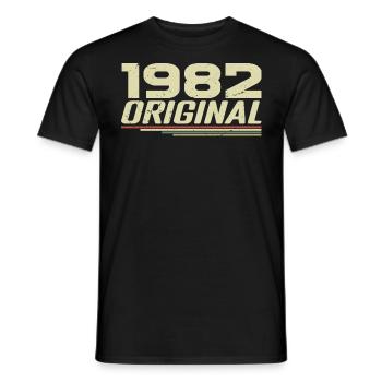 Born in 1982 Vintage 1982 Retro Birthday 1982 - Men's T-Shirt - black - Front - AI Model Male 178 light (178cm)