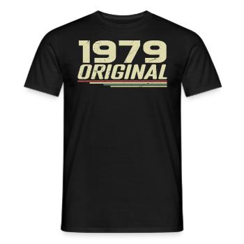 Born in 1979 Vintage 1979 Retro Birthday 1979 - Men's T-Shirt - black - Front - AI Model Male 178 light (178cm)