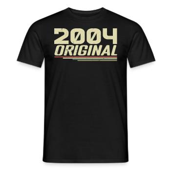 Born in 2004 Vintage 2004 Retro Birthday 2004 - Men's T-Shirt - black - Front - AI Model Male 178 light (178cm)