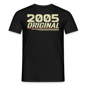 Né en 2005 Vintage 2005 Anniversaire Rétro 2005 - T-shirt homme - noir - Devant - AI Model Male 178 light (178cm)