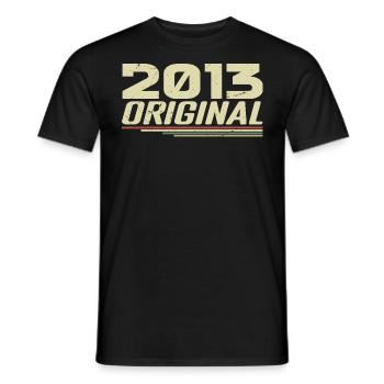 Né en 2013 Vintage 2013 Anniversaire Rétro 2013 - T-shirt homme - noir - Devant - AI Model Male 178 light (178cm)