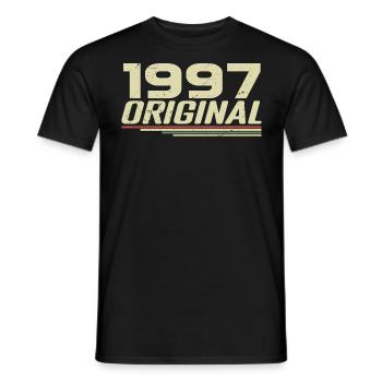 Born in 1997 Vintage 1997 Retro Anniversary 1997 - Men's T-Shirt - black - Front - AI Model Male 178 light (178cm)