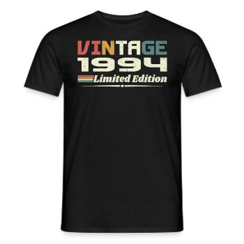 Vintage 1994 Cadeau 1994 Anniversaire 1994 Retro - T-shirt homme - noir - Devant - AI Model Male 178 light (178cm)