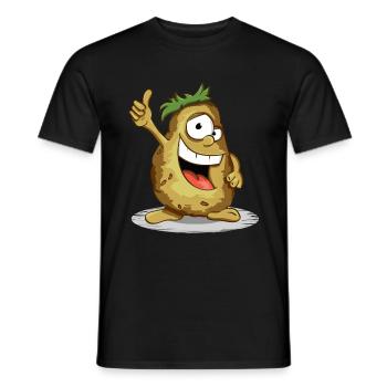 « Repas » - T-shirt homme - noir - Devant - AI Model Male 178 light (178cm)