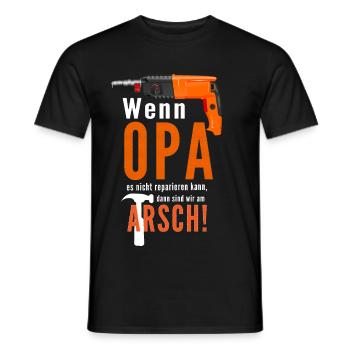 Witziges Opa Handwerker Shirt / Geschenkidee - Männer T-Shirt - Schwarz - Vorne - AI Model Male 178 light (178cm)