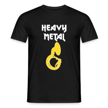 Lustiges Sousaphon Design, Heavy Metal, Blasmusik - Männer T-Shirt - Schwarz - Vorne - AI Model Male 178 light (178cm)