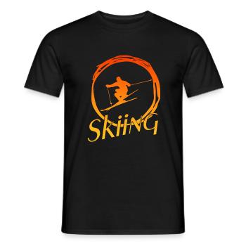 skiing, skidesign, geschenk für skifahrer, ski - Männer T-Shirt - Schwarz - Vorne - AI Model Male 178 light (178cm)