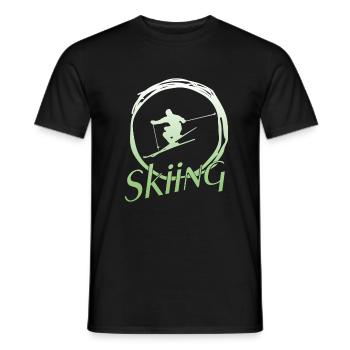 Skiing - Männer T-Shirt - Schwarz - Vorne - AI Model Male 178 light (178cm)