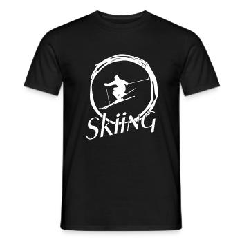 skiing - Männer T-Shirt - Schwarz - Vorne - AI Model Male 178 light (178cm)