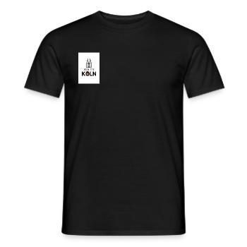 Ligne d’horizon de la Boussole de Cologne 50°N 7°E - T-shirt homme - noir - Devant - AI Model Male 178 light (178cm)
